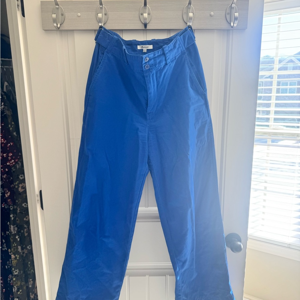 Madewell Women's 100% Cotton Blue Pants